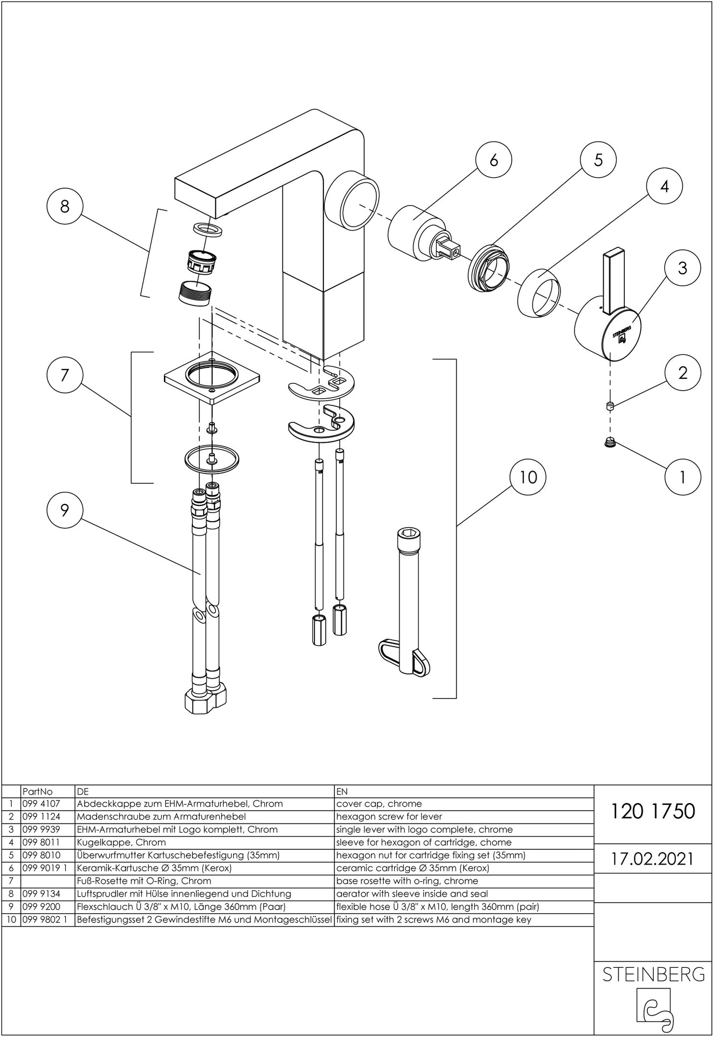 Steinberg Wastafelkraan Serie 120