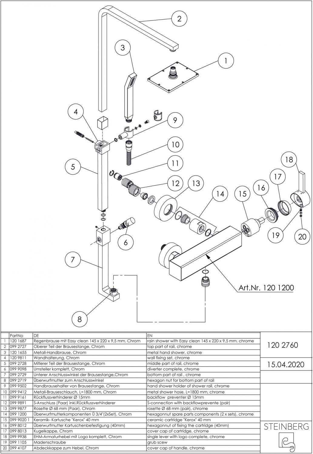 Steinberg Duschsystem 120