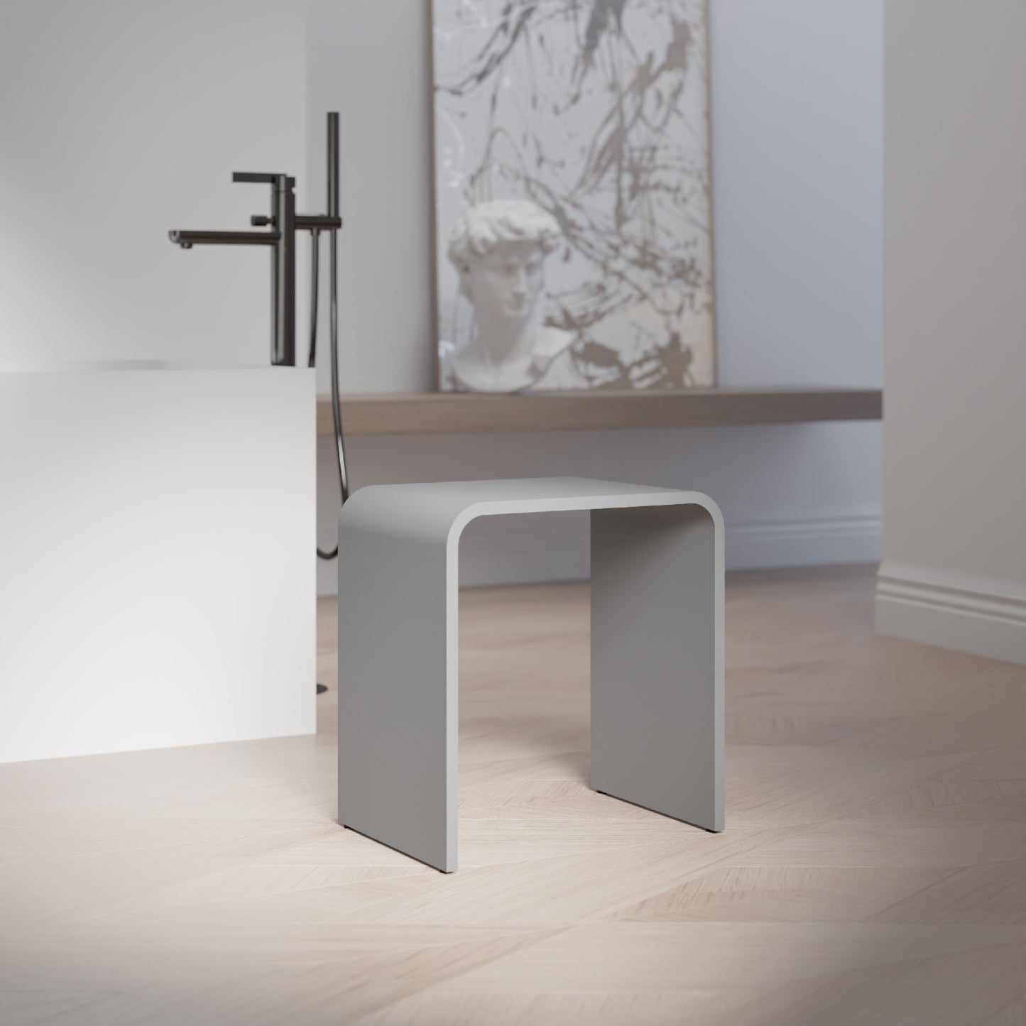 Steinberg shower stool series 430 - from Mineo Stone