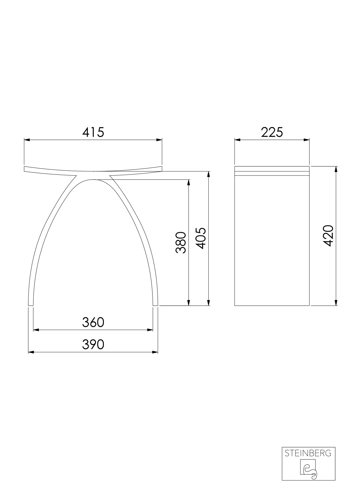 Steinberg Duschhocker Serie 432 - aus Polyresin - in Rubin