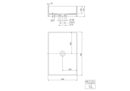 Steinberg Serie 440 - Aufsatzwaschtisch - aus Solid Surface