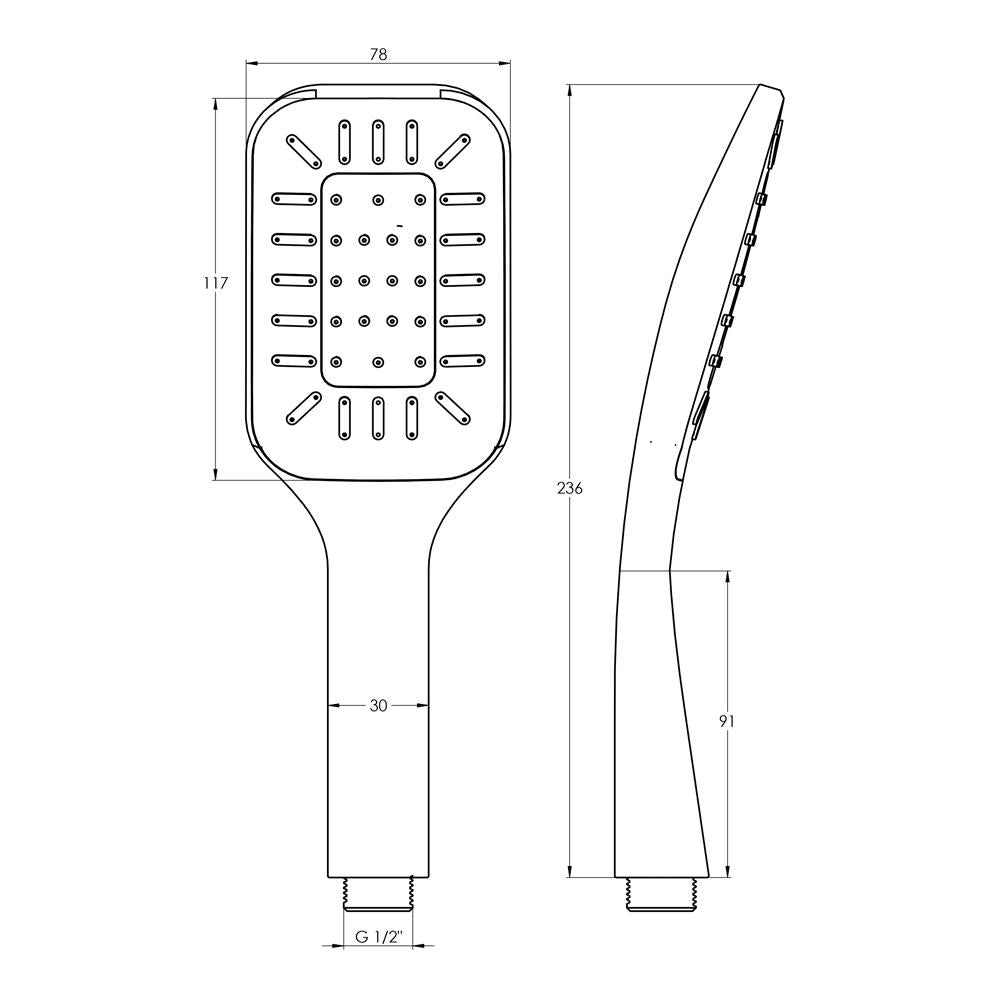 Treos Handbrause Serie 176 Kunststoff