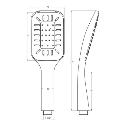 Treos Handbrause Serie 176 Kunststoff