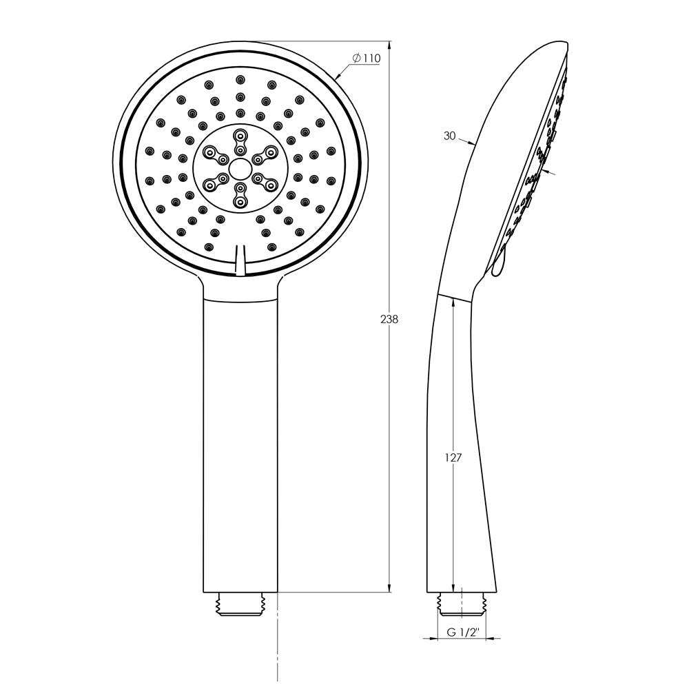 Treos Handbrause Serie 191 Kunststoff