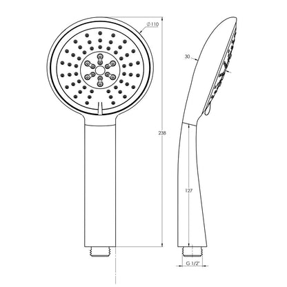 Treos Handbrause Serie 191 Kunststoff