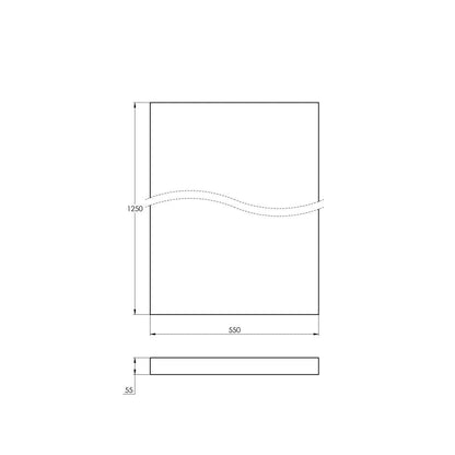 Treos Holz-Konsolenplatte für Aufsatzbecken Weiss - 125cm