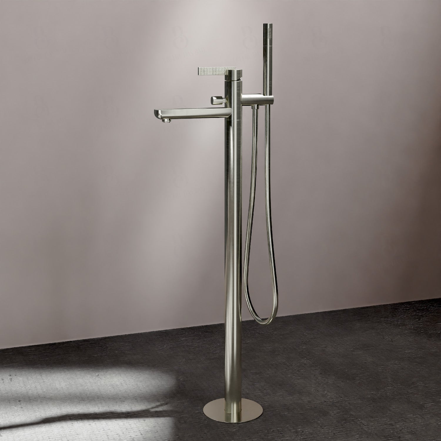 Daniel Rub. Freistehende Wannenarmatur - Serie Club Brushed Nickel Waschtischarmatur