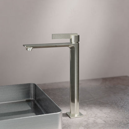 Daniel Rub. Waschtischarmatur - Serie Club Hohe Armatur Mit Ablaufgarnitur Brushed Nickel