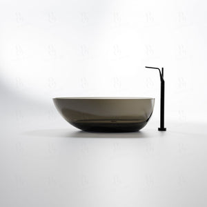 Freistehende Badewanne - Steinberg Serie 489 - aus Polyresin - Graphit