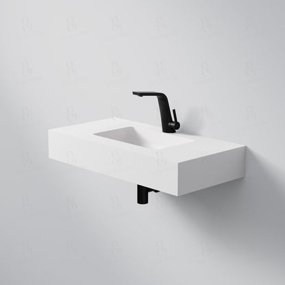 Steinberg Serie 444 - Wandwaschtisch - aus Solid Surface - weiß