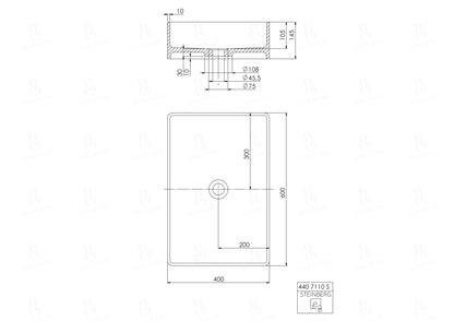 Steinberg Serie 440 - Aufsatzwaschtisch - aus Solid Surface