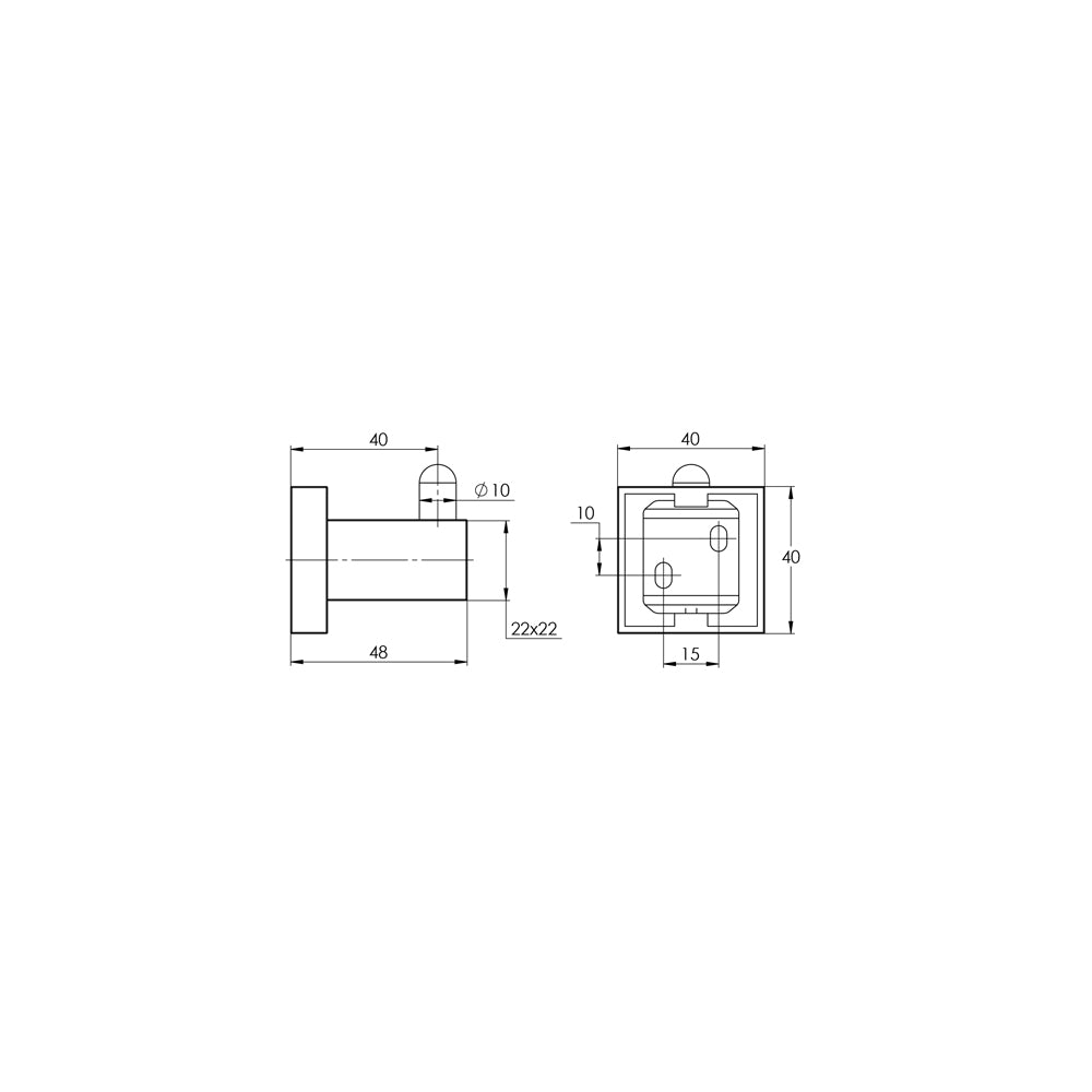 Treos Serie 505 Handtuchhaken chrom