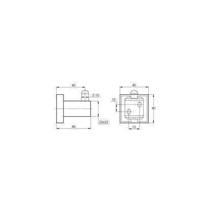 Treos Serie 505 Handtuchhaken chrom