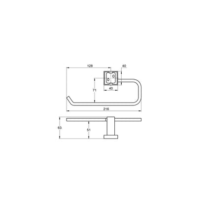 Treos Serie 505 Handtuchring eckig chrom