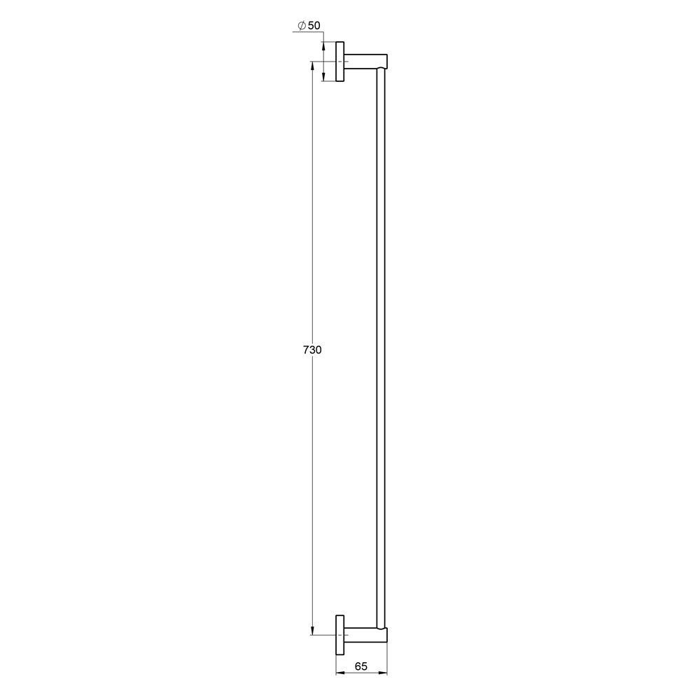 Treos Serie 555 Handtuchstange Breite 780 mm rund chrom