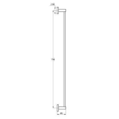 Treos Serie 555 Handtuchstange Breite 780 mm rund chrom