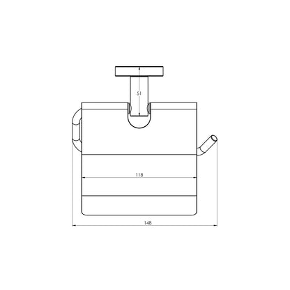 Papierrollenhalter - rund - Treos Serie 555 - mit Deckel - chrom