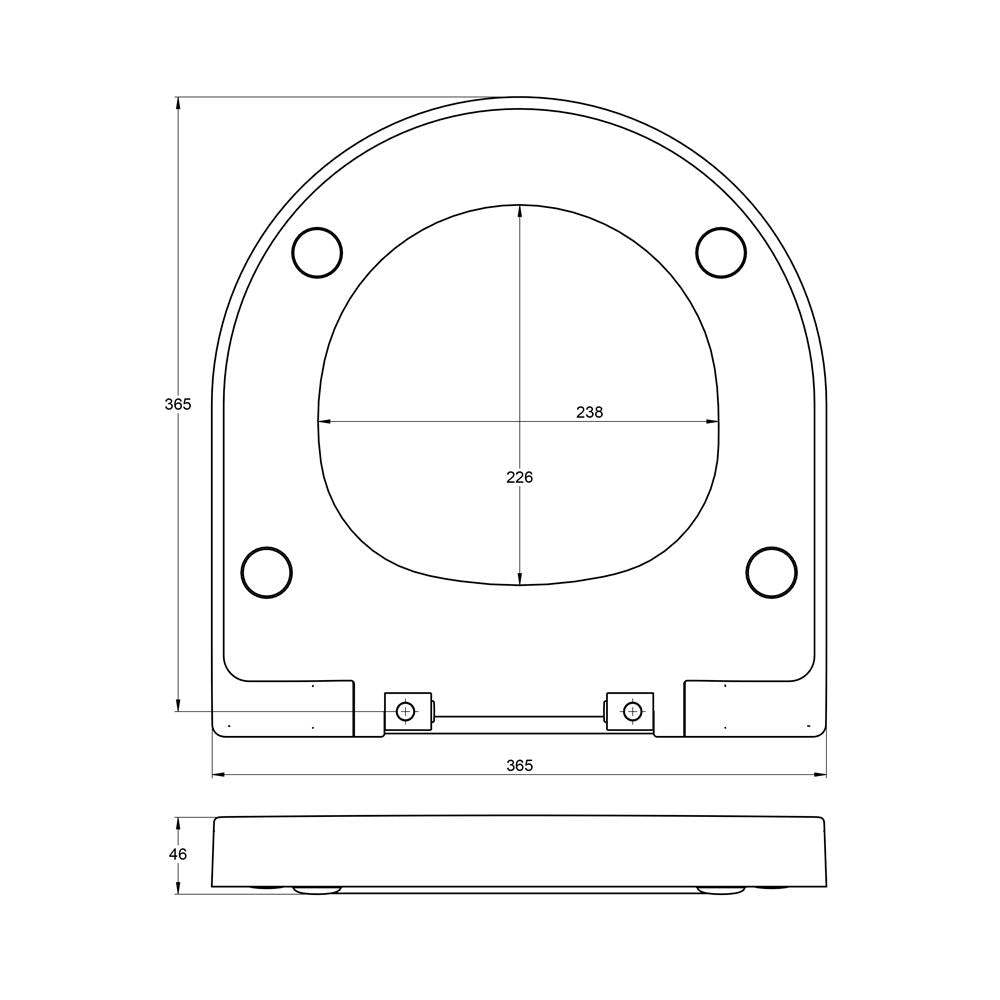 Treos Serie 810 WC-Sitz kurz abnehmbar mit Absenkautomatik