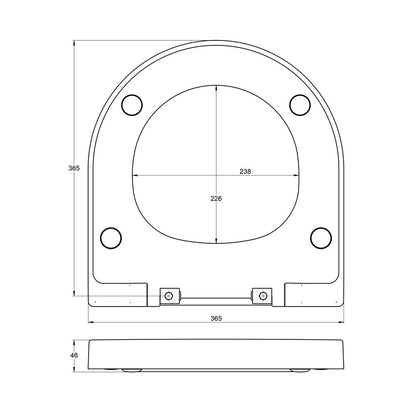 Treos Serie 810 WC-Sitz kurz abnehmbar mit Absenkautomatik