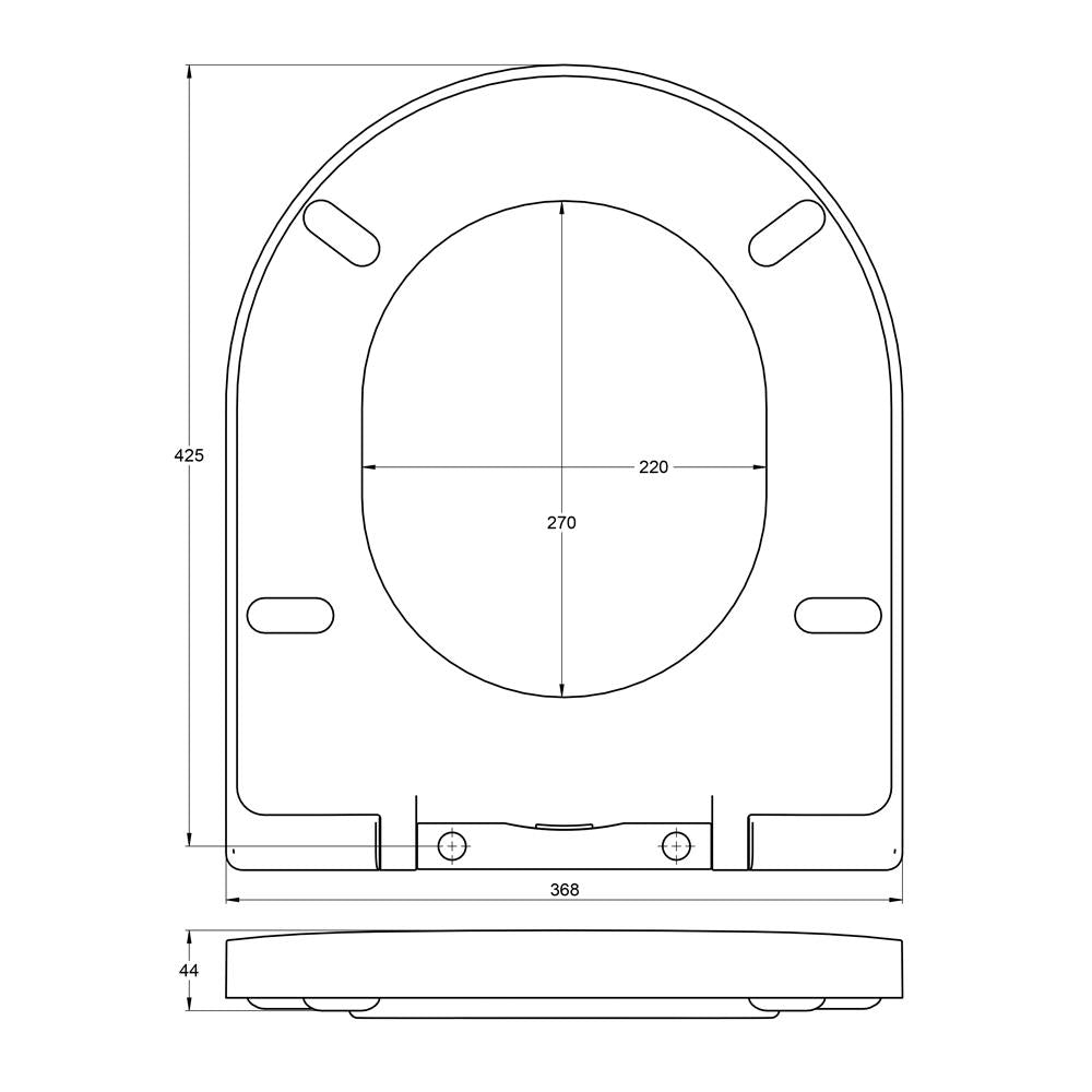 Treos Serie 810 WC-Sitz oval abnehmbar mit Absenkautomatik