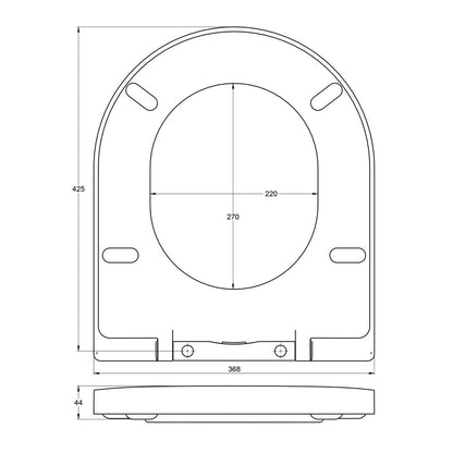 Treos Serie 810 WC-Sitz oval abnehmbar mit Absenkautomatik