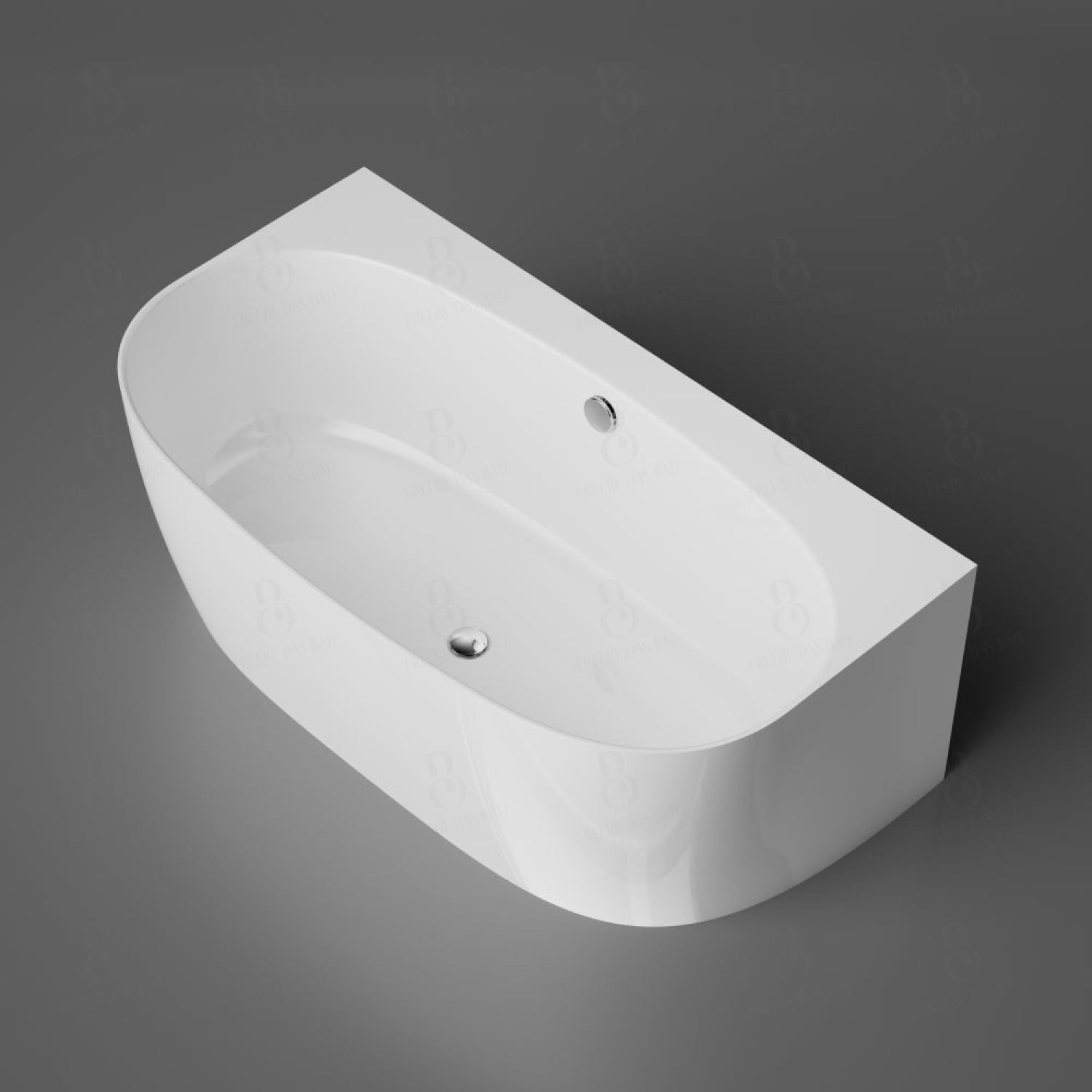 Vorwand Badewanne - aus Mineralguss - Länge 158cm - Treos Serie 715 - weiß matt