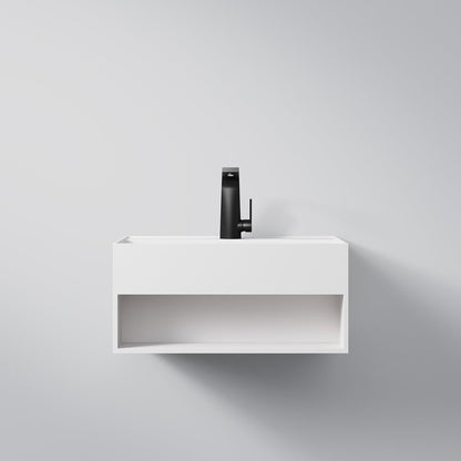 Steinberg Serie 443 - Wandwaschtisch - aus Solid Surface - weiß