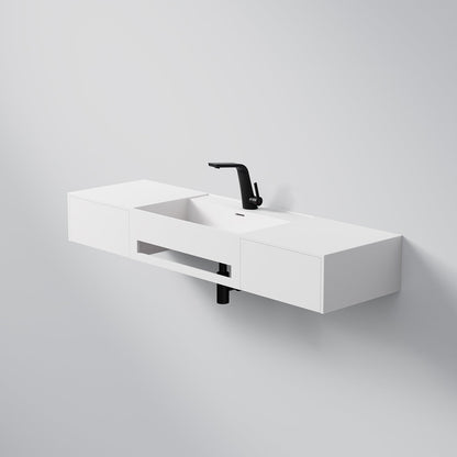 Steinberg Serie 443 - Wandwaschtisch - aus Solid Surface - weiß