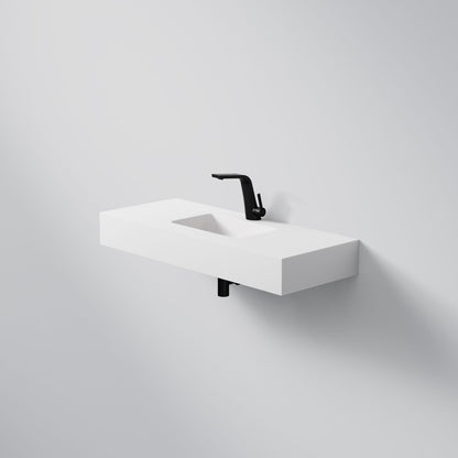 Steinberg Serie 444 - Wandwaschtisch - aus Solid Surface - weiß