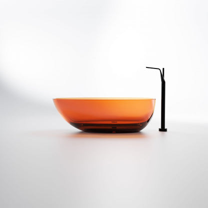 Freistehende Badewanne - Steinberg Serie 489 - aus Polyresin - Amber