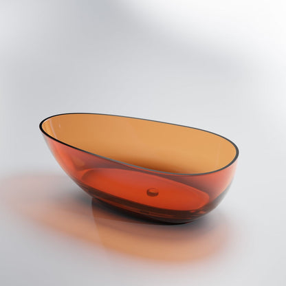 Freistehende Badewanne - Steinberg Serie 489 - aus Polyresin - Amber