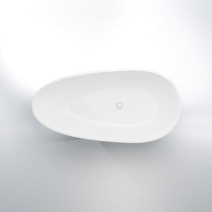 Freistehende Badewanne - Steinberg Serie 540 - aus Solid Surface - Dark Pearl